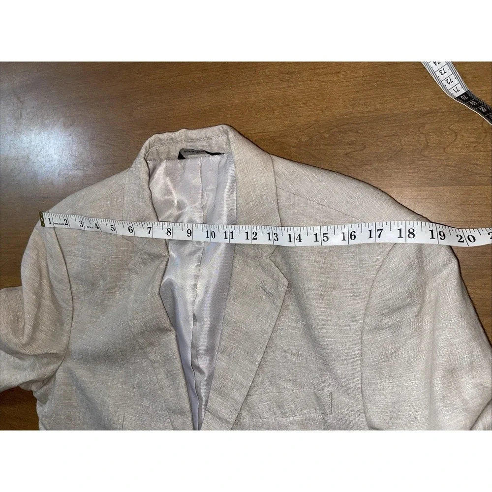Banana Republic Linen Blend Blazer Men‎ 42 Beige Business Wedding Golf Resort